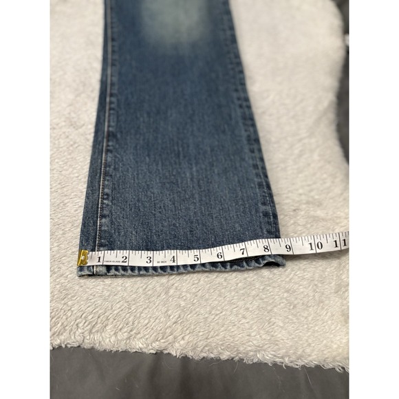 Abercrombie & Fitch Mens 31x32 Denim Jean Distressed Bootcut Straight Button Fly - Picture 4 of 10